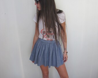 Jaren '80 Vintage Chambray Rok