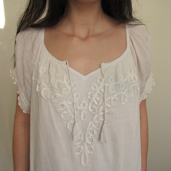 30s Inspired Parisian White Top