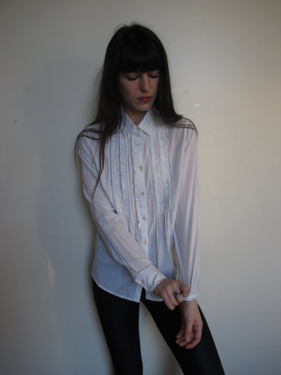 30s Inspired Parisian White Shirt
