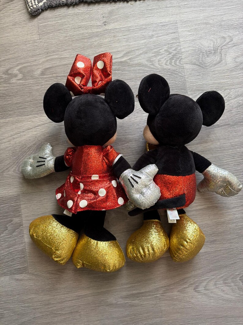 TY Disney Minnie and Mickey Mouse sparkle plush toys bild 2