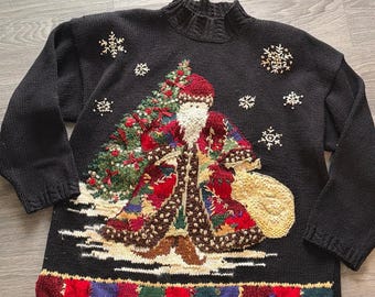 Tiara International vintage Christmas sweater size XL