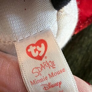 TY Disney Minnie and Mickey Mouse sparkle plush toys bild 3