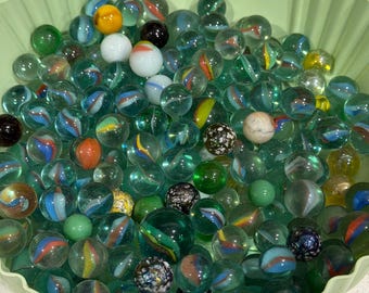 Large lot of vintage marbles
