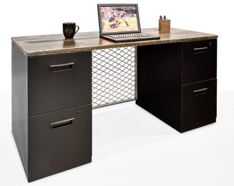 Intraurban Reclaimed Wood Desk with Storage