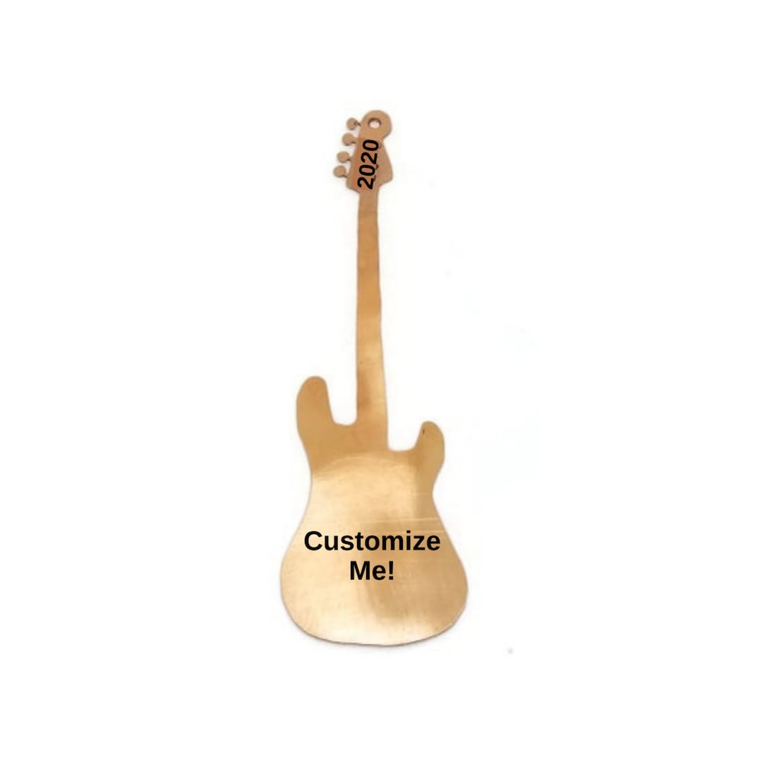 Custom Fender Jazz Bass Inspired Ornament, Personalized Bass Guitar