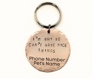 I'm Why We Can't Have Nice Things Funny Pet ID Tag