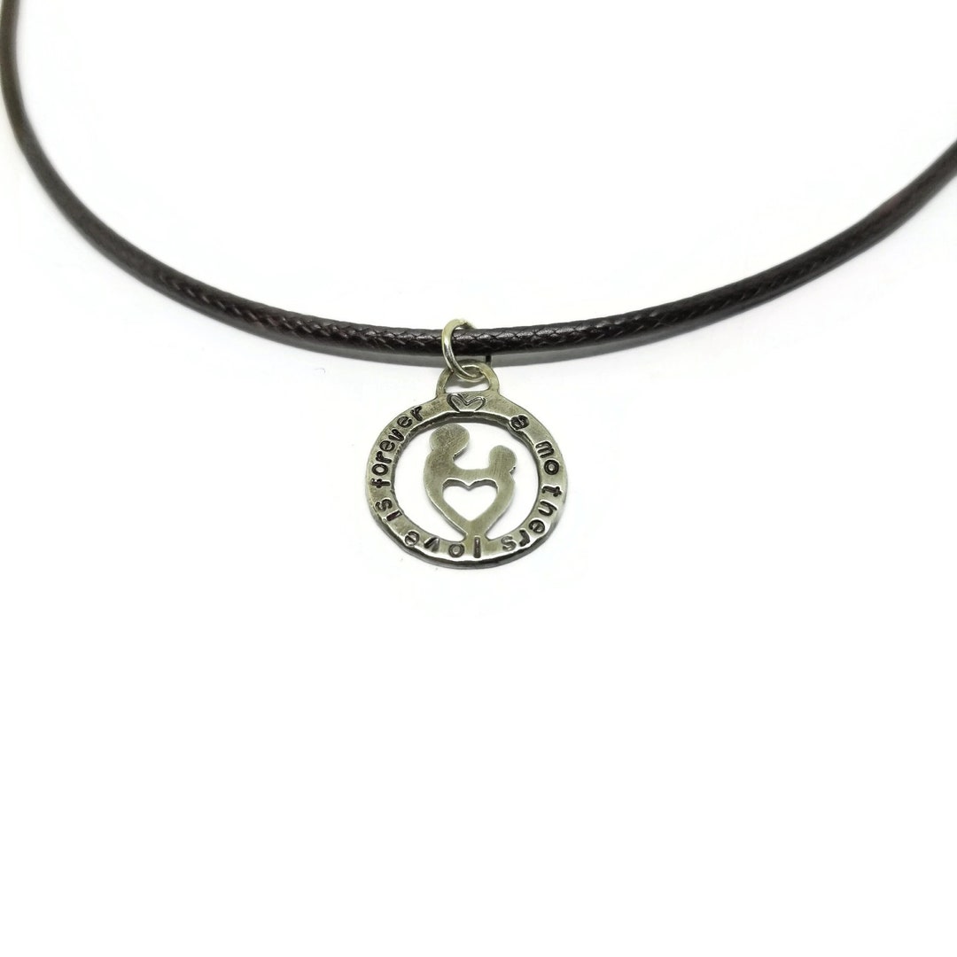 A Mother's Love is Forever Sterling Silver One of a Kind Necklace