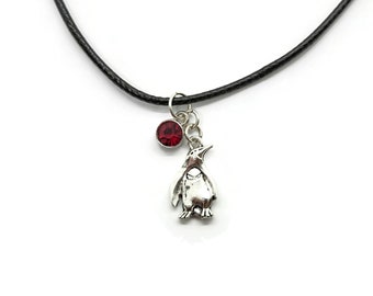 Moe the Penguin Birthstone Necklace