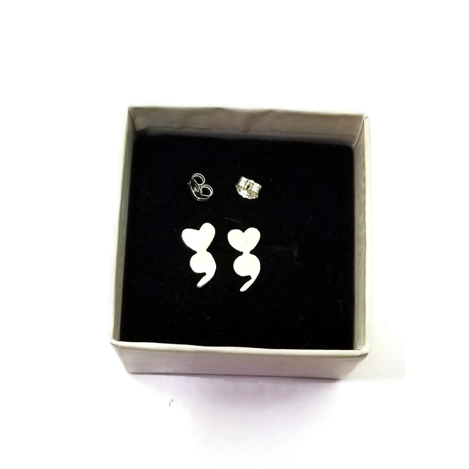 Semicolon earrings Clearance