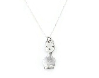 Sterling Silver Llama Necklace, One of a Kind, Ready to Ship