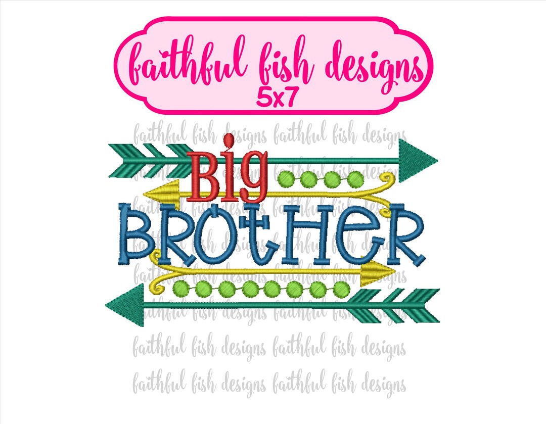 Big Brother Arrow Design Cute Boy Design Digital Download Instant ...