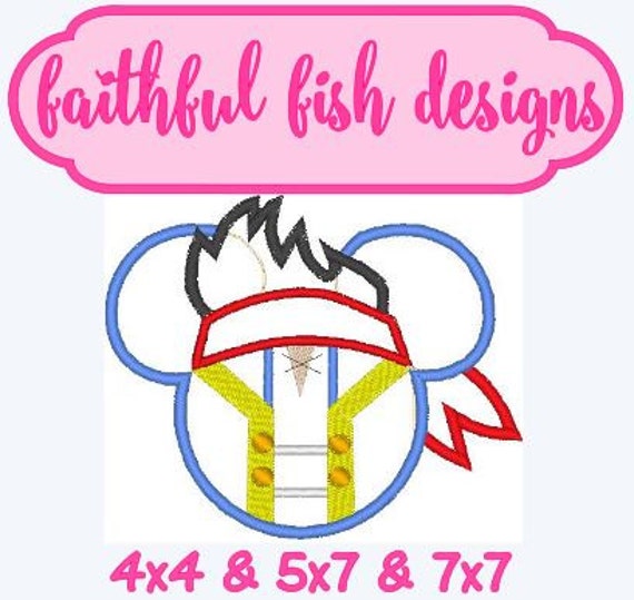 Mickey Jake Applique Design Mickey Mouse Design Mickey Etsy