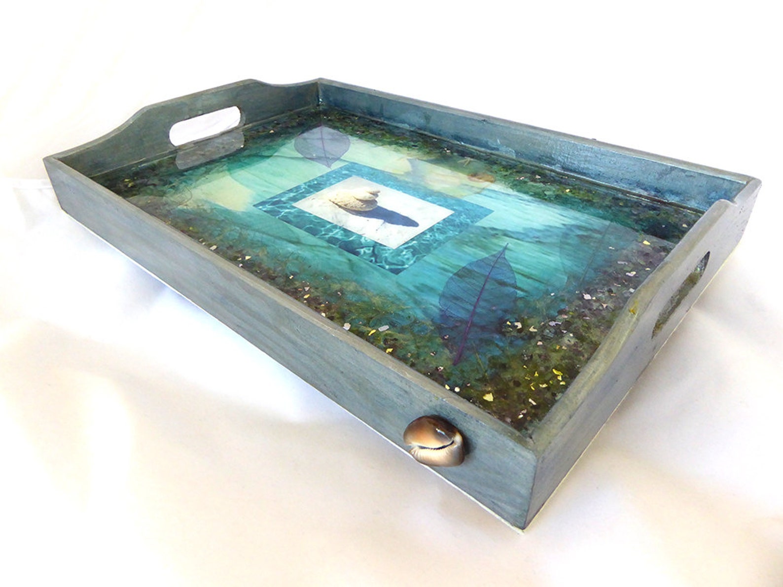 Decorative Wood Serving Tray Handcrafted Wood Tray Unique Etsy