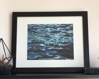 Large Ocean Waves Painting Giclee Art Print