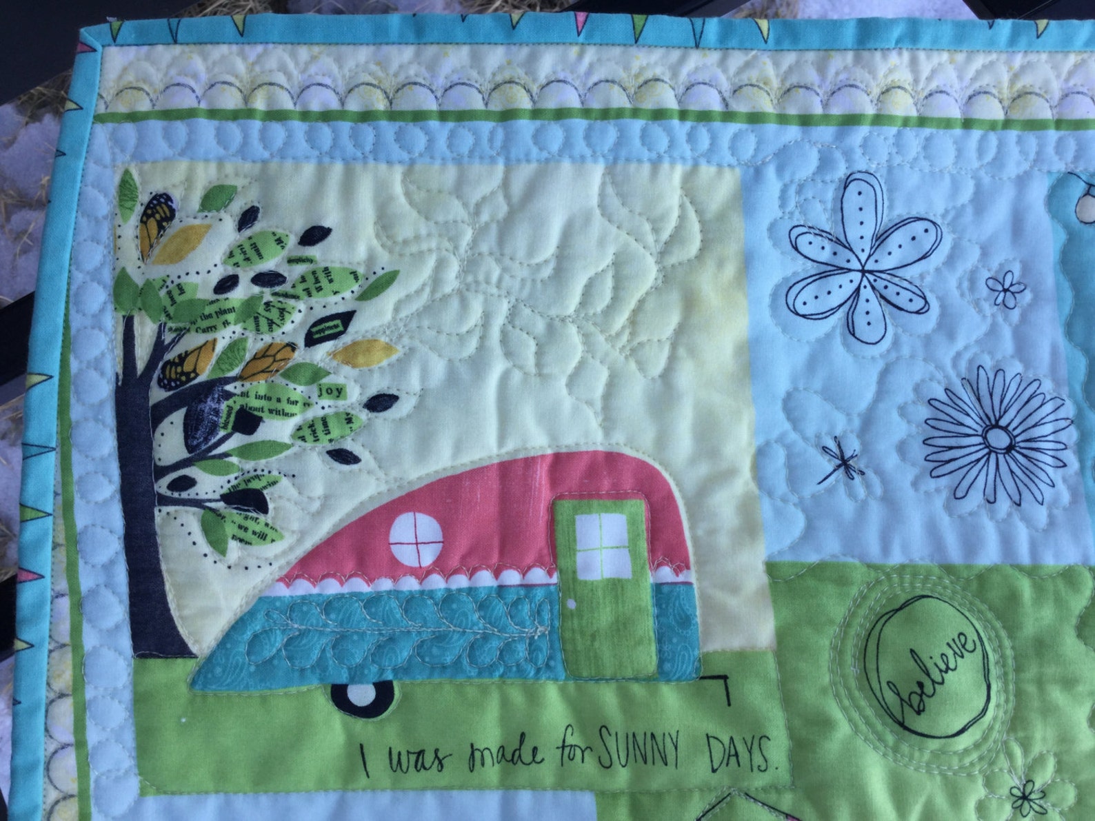 Camper Quilt Happy Camper Camping Quilt Camper Fabric Etsy