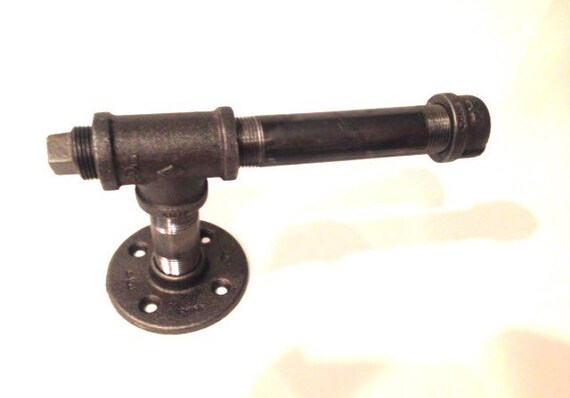 Industrial 1/2" or 3/4" black pipe Toilet Paper Holder