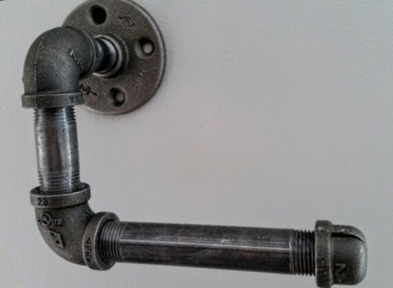 Industrial Style Wall Mounted Toilet Roll Holder – Black Cast Iron, Vintage Design