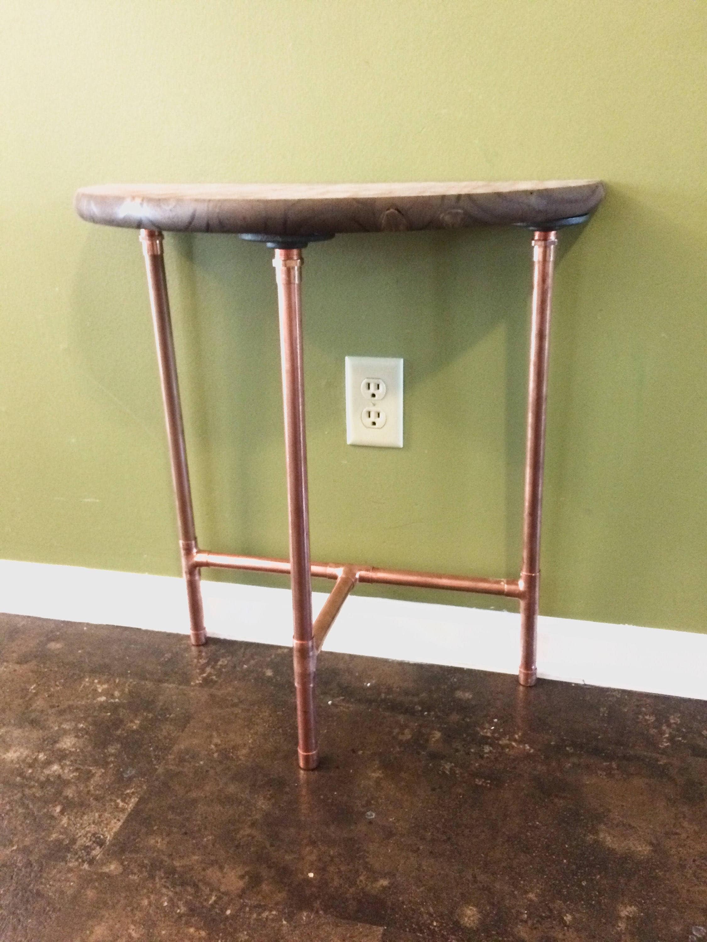 Modern Copper Sofa Table Entryway Table Console Table Etsy