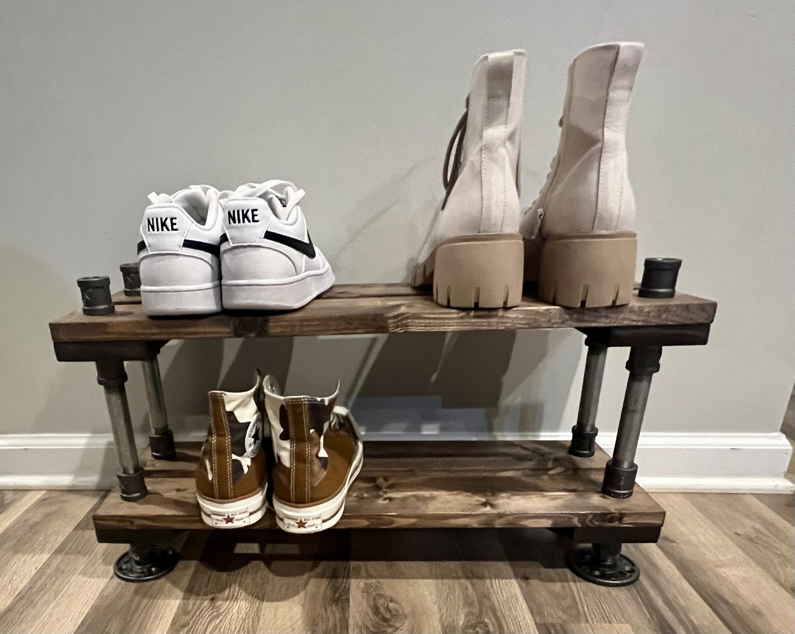 ANA: Reclaimed Wooden Shoe Rack - RizAndMicaMake