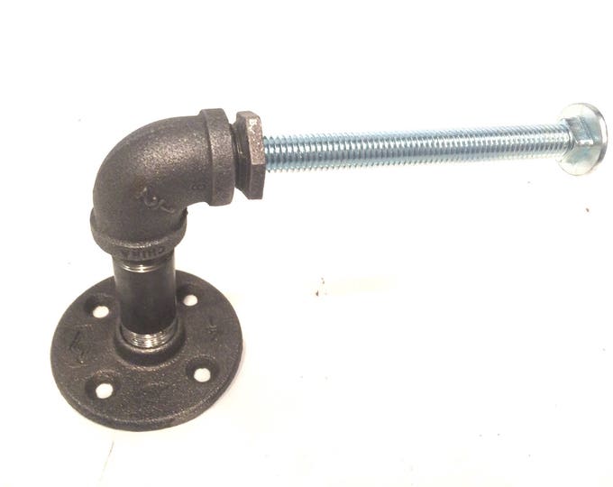 Industrial 1/2" Black Pipe with Bolt Toilet Paper Holder