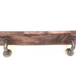 Barn Wood Shelf, Industrial Kitchen Shelf, Rustic Wall Storage and Organization, Farmhouse -- 1&quot;x7 1/4&quot;x30&quot; Barn Wood --