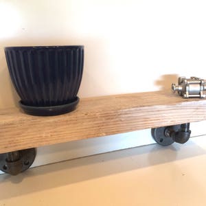 White Washed Barn Wood Floating Shelf, Industrial Kitchen Shelf, Rustic Wall Storage and Organization, Farmhouse -- 2&quot;x4 1/2&quot; &quot;x 13-24&quot;