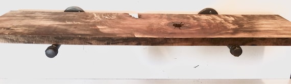 Barn Wood Floating Shelf, Industrial Kitchen Shelf, Rustic Wall Storage and Organization, Farmhouse (Buy Wood Only or With Brackets)