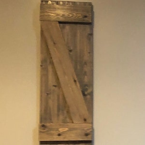 Farmhouse Shutters, Barn Style, Rustic shutters (Set 2) —- Pick your own stain