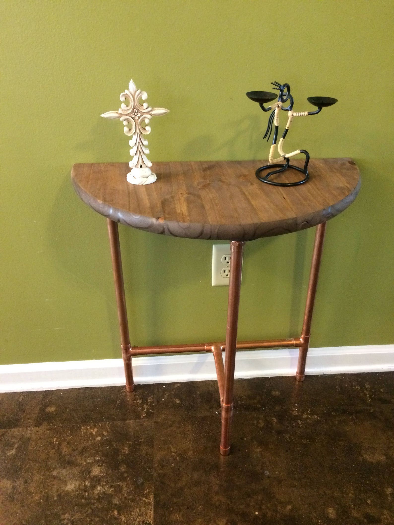 Modern Copper Sofa Table Entryway Table Console Table Etsy
