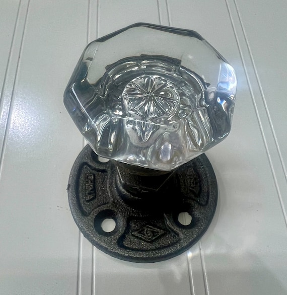 Industrial Glass door knob wall hook and/or curtain tie back