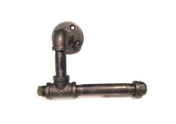 Industrial 1/2" or 3/4" black pipe Toilet Paper Holder