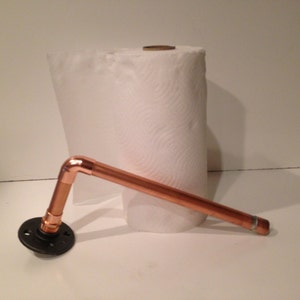 Suporte de papel toalha de tubo de cobre industrial de 3/4" para montagem na parede