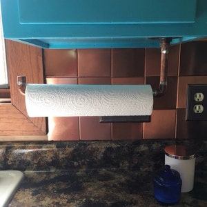 Dogorow Paper Towel Holder - Under Cabinet Paper Towel Holder for Kitchen, Bathroom - One Hand Operation, Space Saving Design - Paper Towel Rack