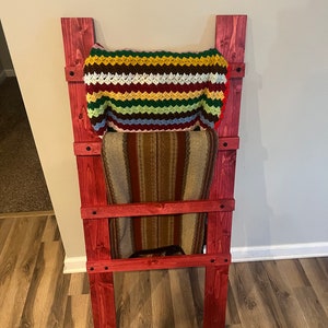 Blanket Ladder - Rustic Wood Blanket Ladder - Wood Quilt Ladder - Rustic Quilt Blanket Ladder - Decor Blanket Ladder (Stain & Width Options)