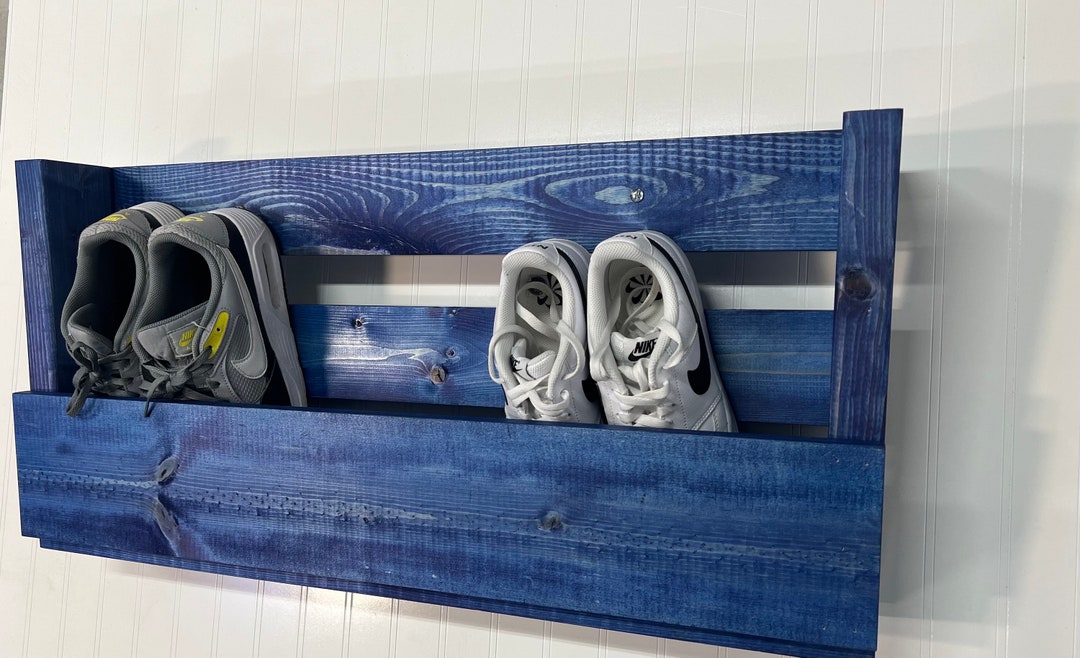 Wall Shoe Rack, Entry Way Organizer, Shoe Shelf, Storage Shelf, Wooden