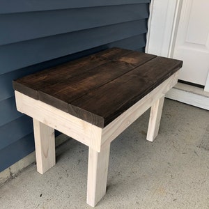 Farmhouse Rustic Bench, Porch Bench, Wooden Bench pick Your Own Stain ...