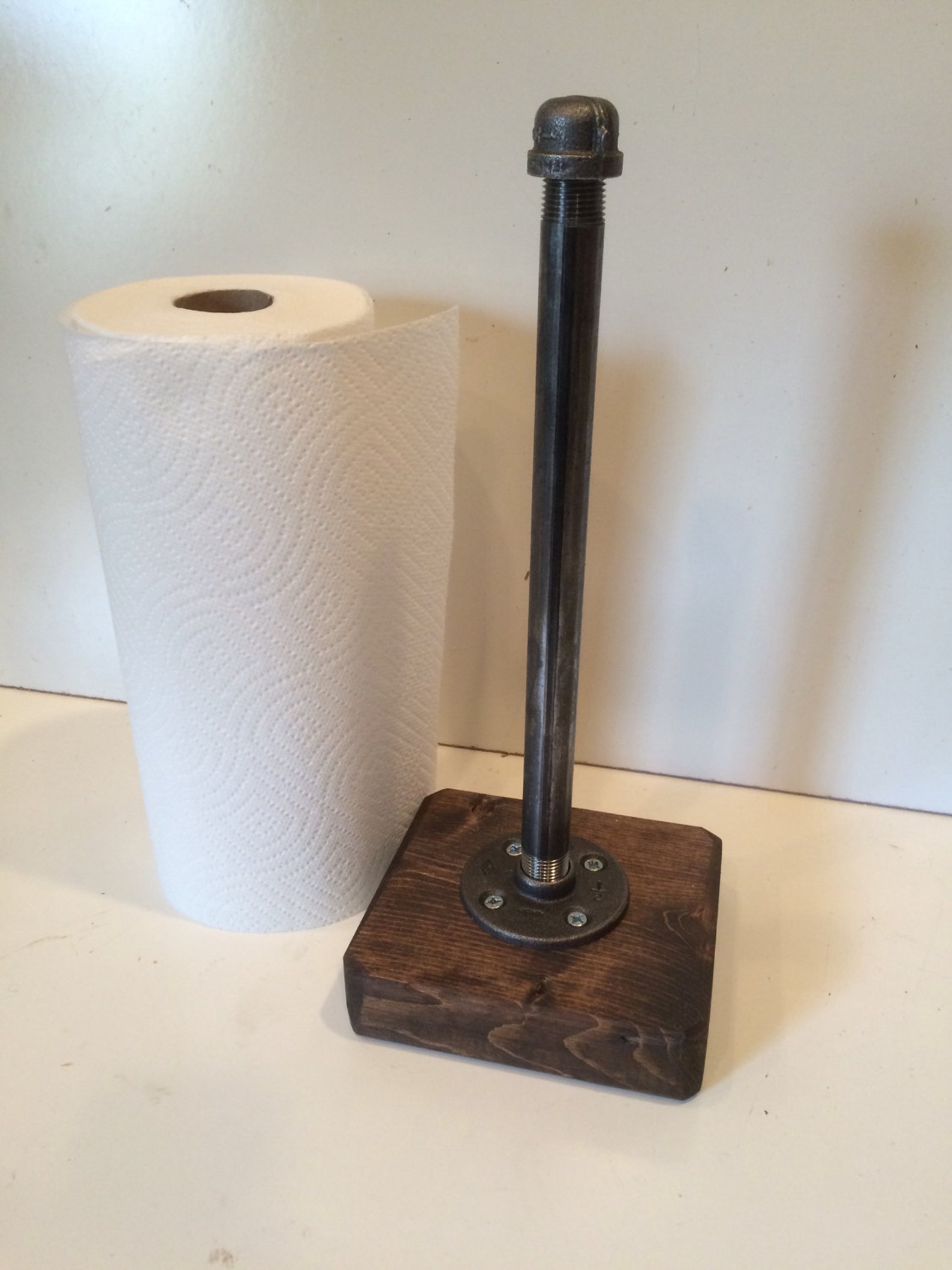 Industrial Rustic Urban Pipe Paper Towel Holder with 14 Stain Etsy