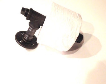 Industrial 1/2" or 3/4" black pipe Toilet Paper Holder