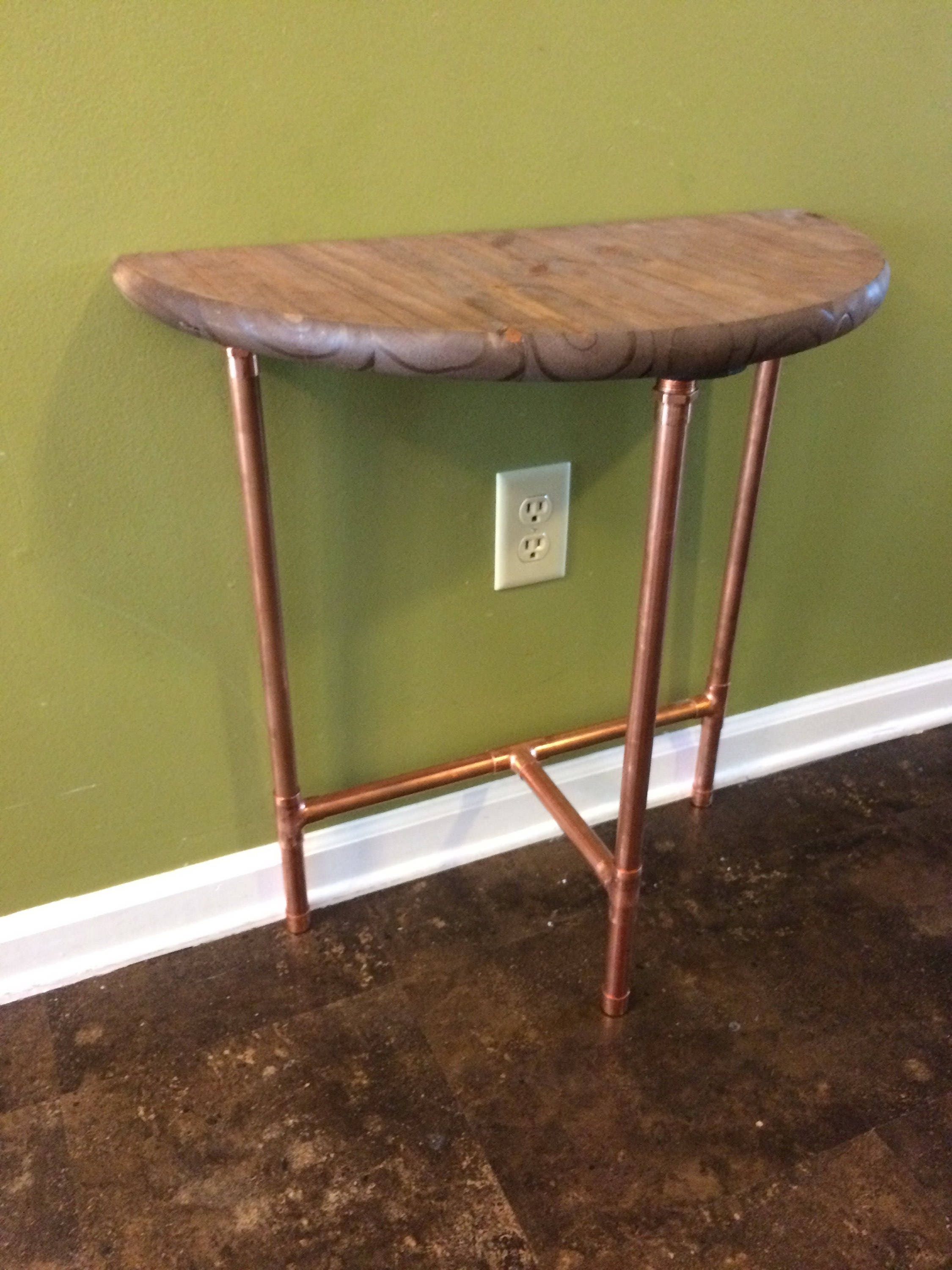 Modern Copper Sofa Table Entryway Table Console Table Etsy