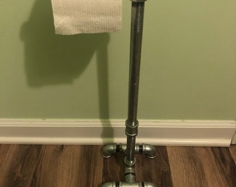 Industrial Galvanized toilet paper stand