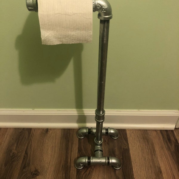 Industrial Galvanized toilet paper stand