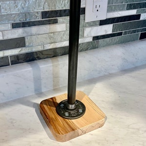 Industrial Rustic Urban Pipe Paper Towel Holder (Pick your own stain for the base)