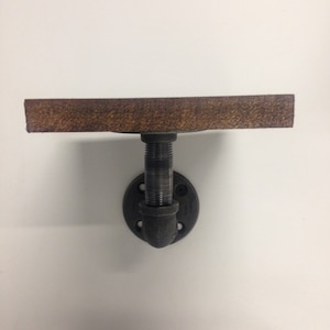 Mini Shelf made with 1/2&quot; Industrial pipe (Pick your own stain)