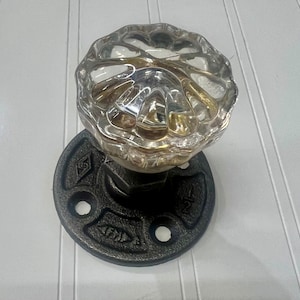 Industrial Glass door knob wall hook and/or curtain tie back