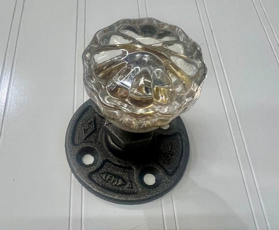 Industrial Glass door knob wall hook and/or curtain tie back