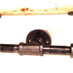 Industrial black pipe shelf bracket (Pick 1/2&quot; or 3/4&quot; pipe)(Depth 3&quot;, 4&quot;, 5&quot; or 6&quot;)