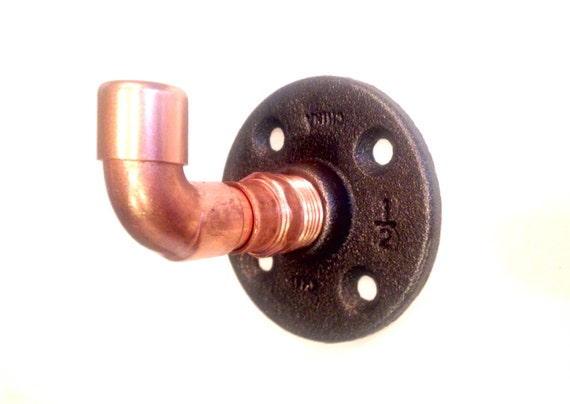 Copper Design Pipe1/2" or 3/4"  wall hook and/or curtain tie back