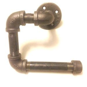 Industrial 1/2&quot; or 3/4&quot; black pipe Toilet Paper Holder