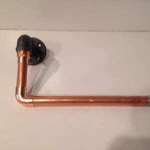 Wall Mount 3/4&quot; Copper Pipe Paper Towel Holder