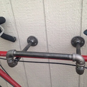Industrial Bicycle Rack Wall Mount (Plus foam padding)(Pick between 1/2&quot; or 3/4&quot;)